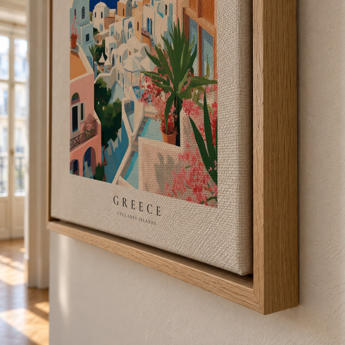 Santorini, Greece - Framed canvas detail