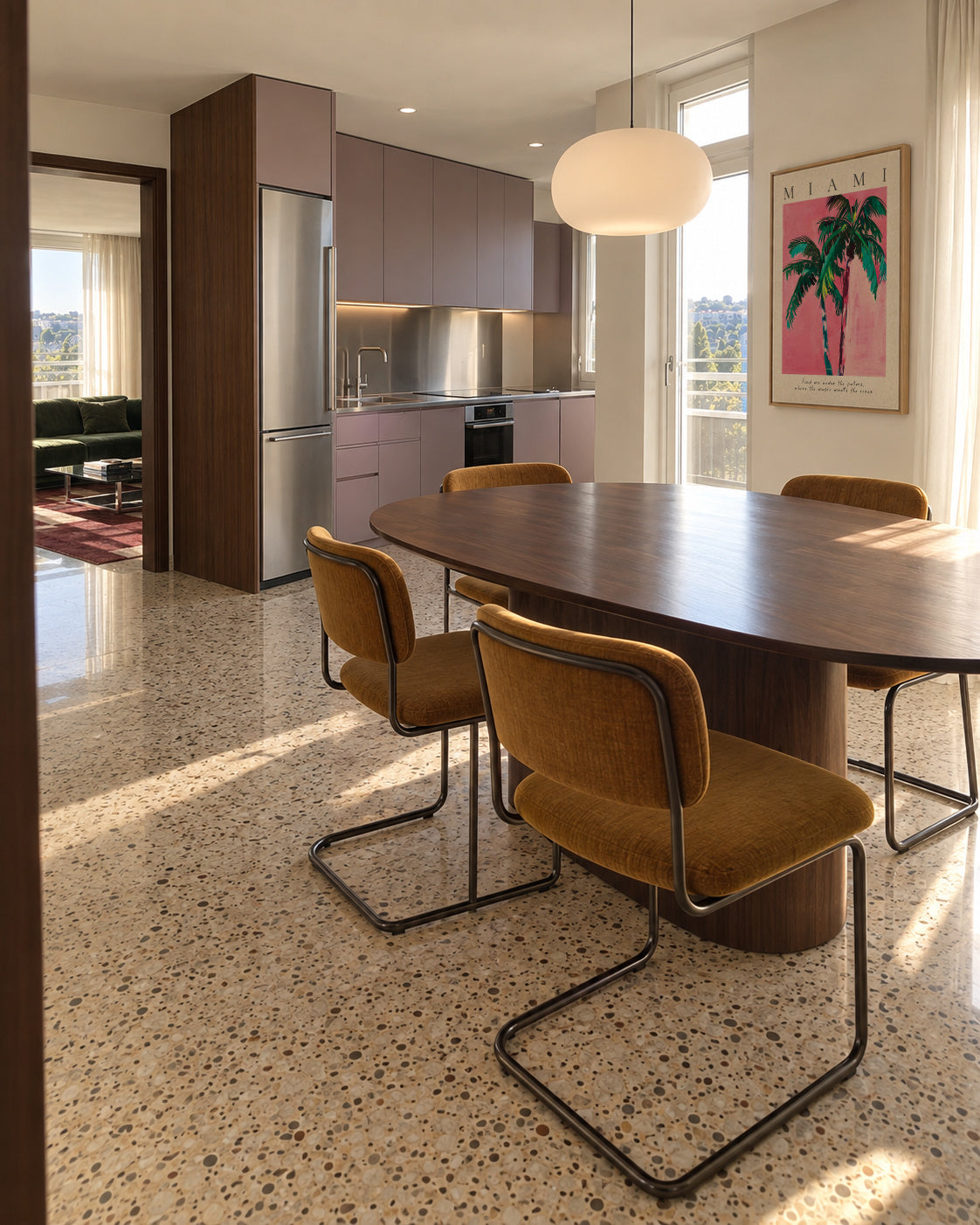 Miami - Framed canvas in an interior