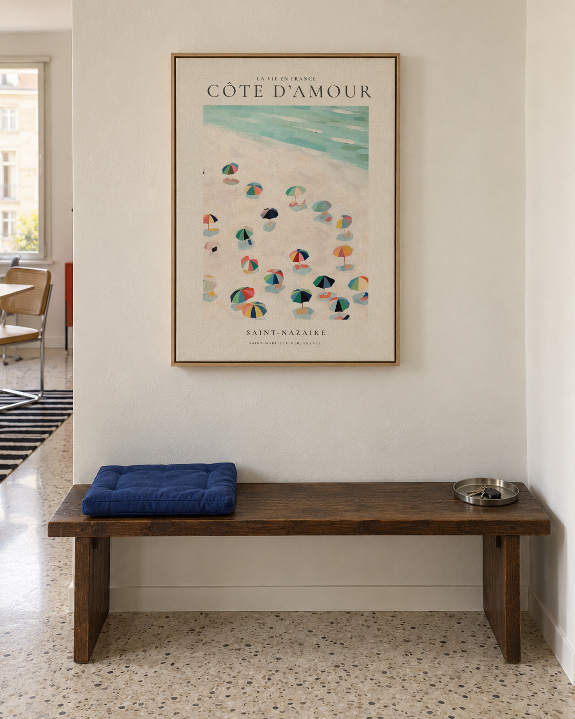 La vie en France, Côte d’Amour - Framed canvas in an interior