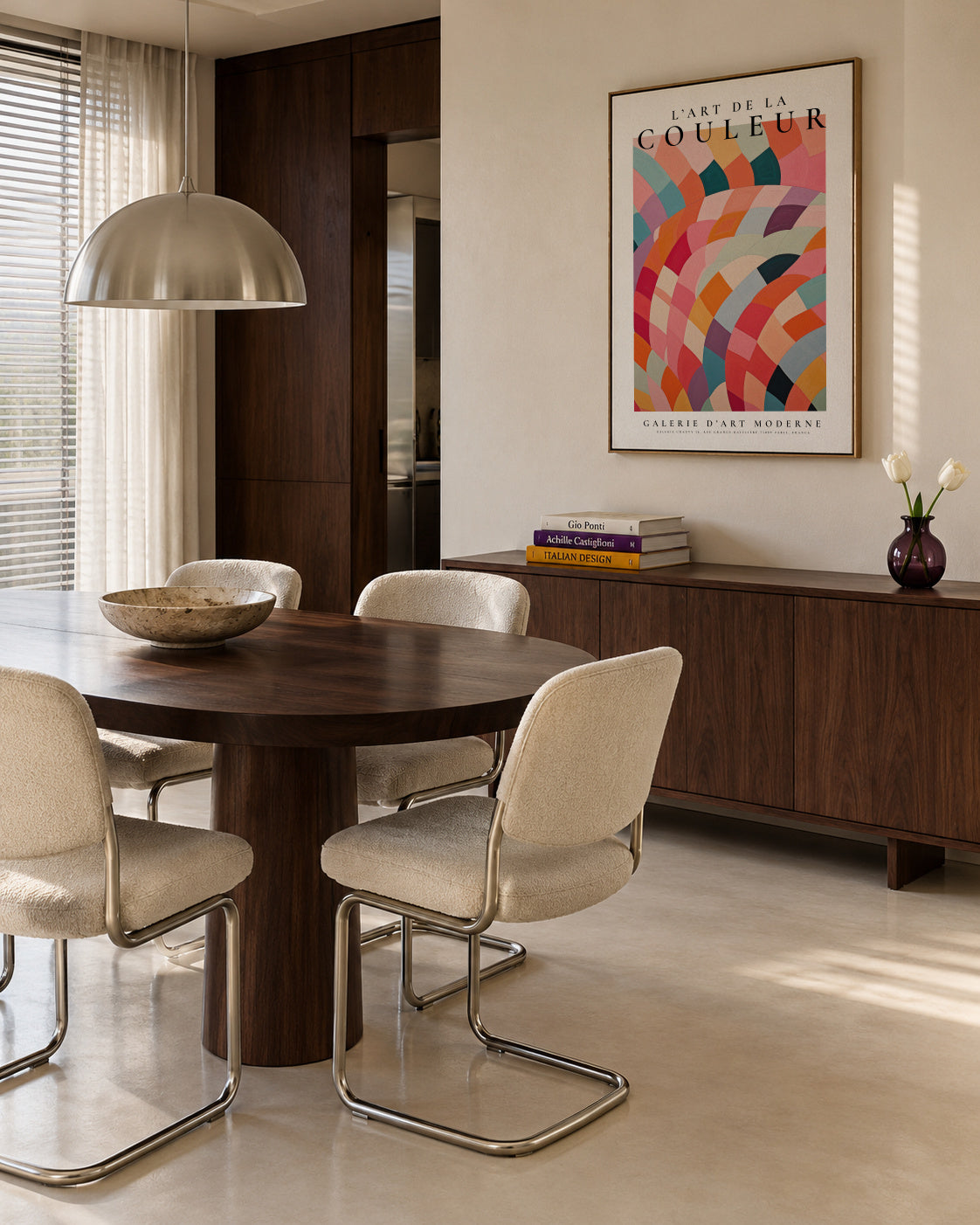 L'Art De La Couleur - Framed canvas in an interior