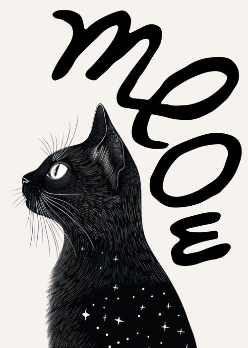 Meow (Cat portrait) - Unframed art print