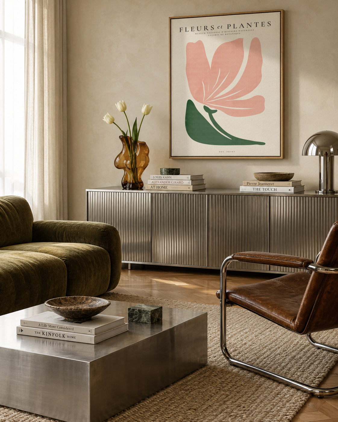 Botanical, Fleurs et plantes - Poster No. 3 - Framed canvas in an interior