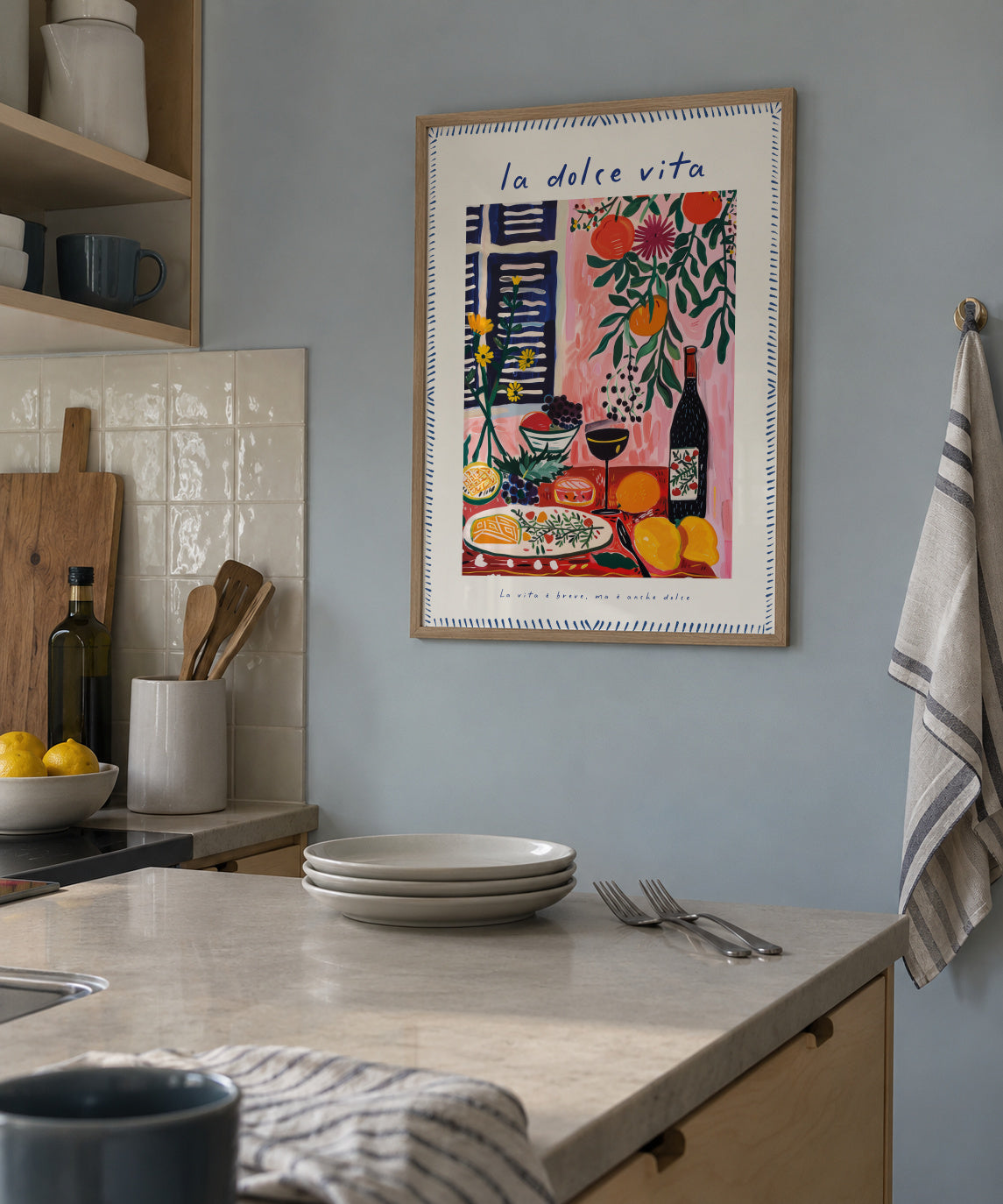 La Dolce Vita - Framed poster in an interior