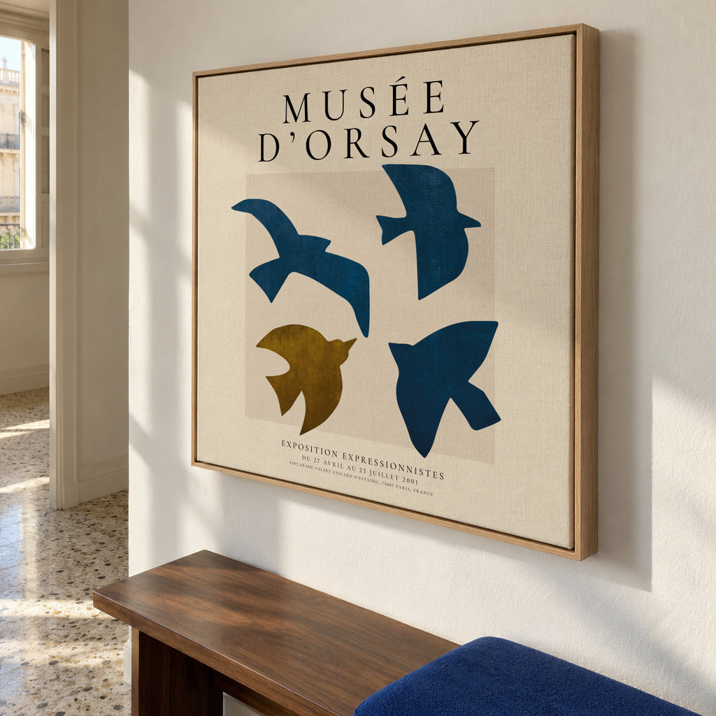 Musée d'Orsay Exhibition Poster - SQUARE - Framed canvas in an interior
