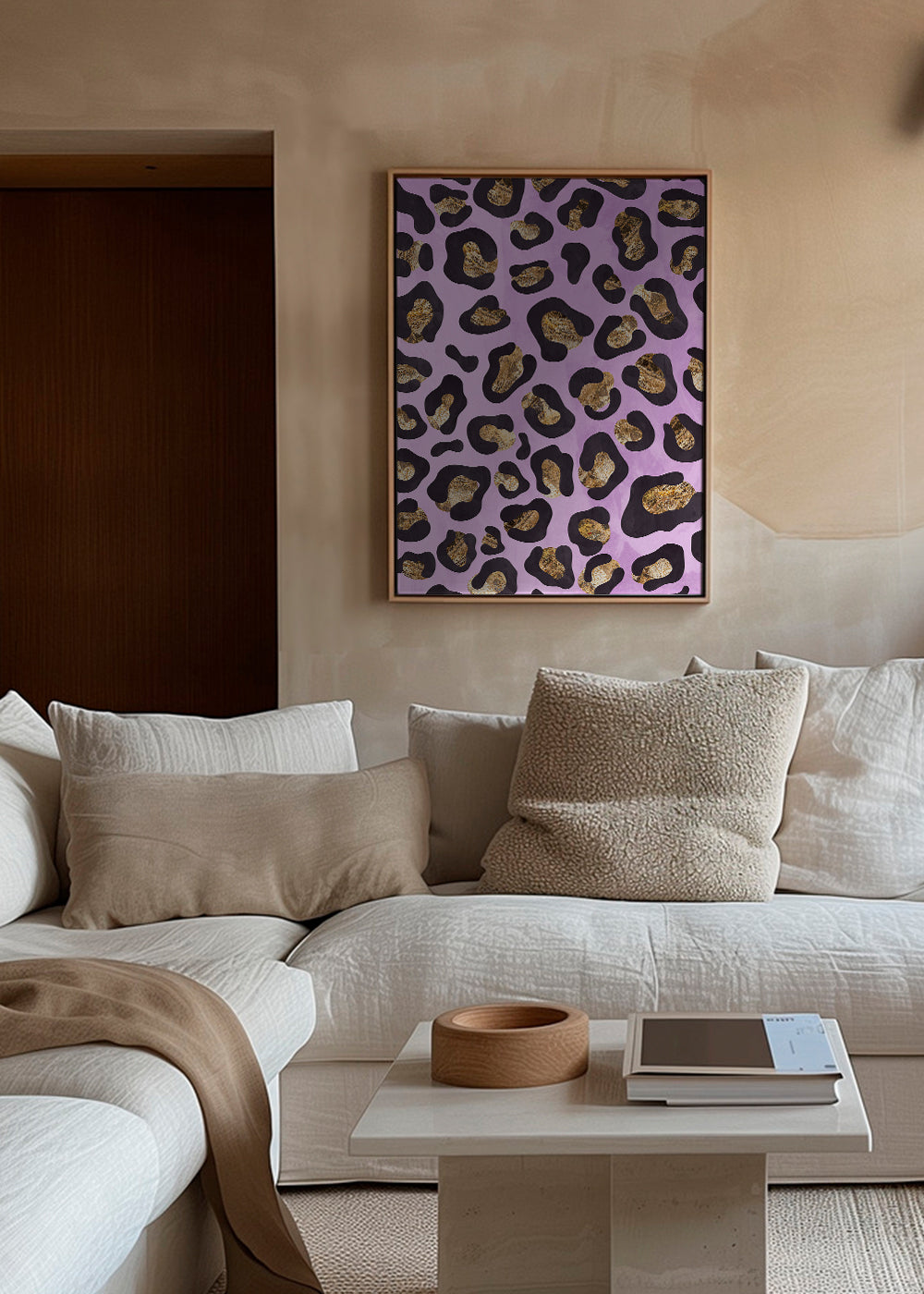 Gold Pink leopard print