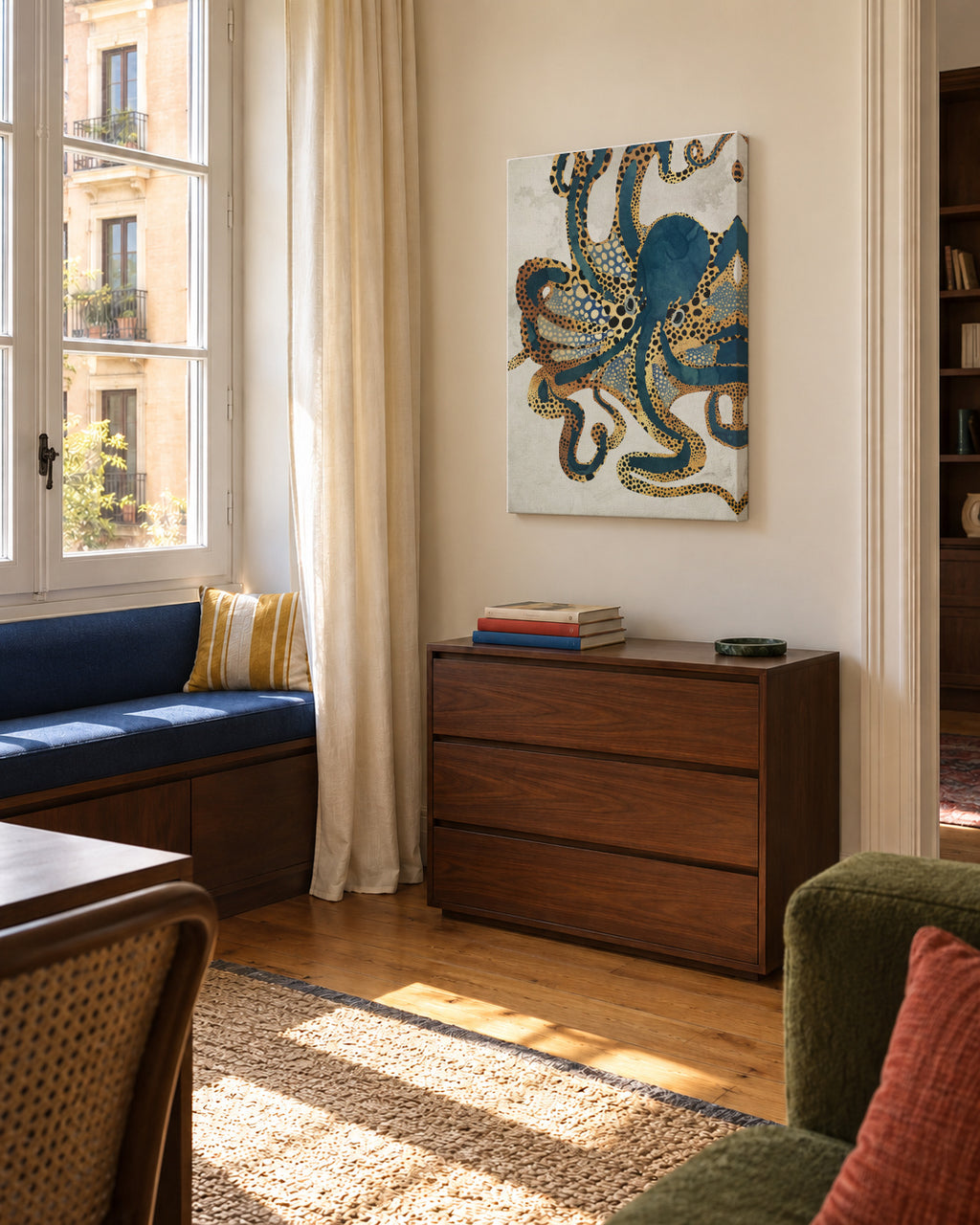 Underwater Dream VI - Unframed canvas in an interior