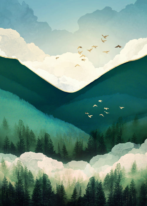 Emerald Hills - Unframed art print