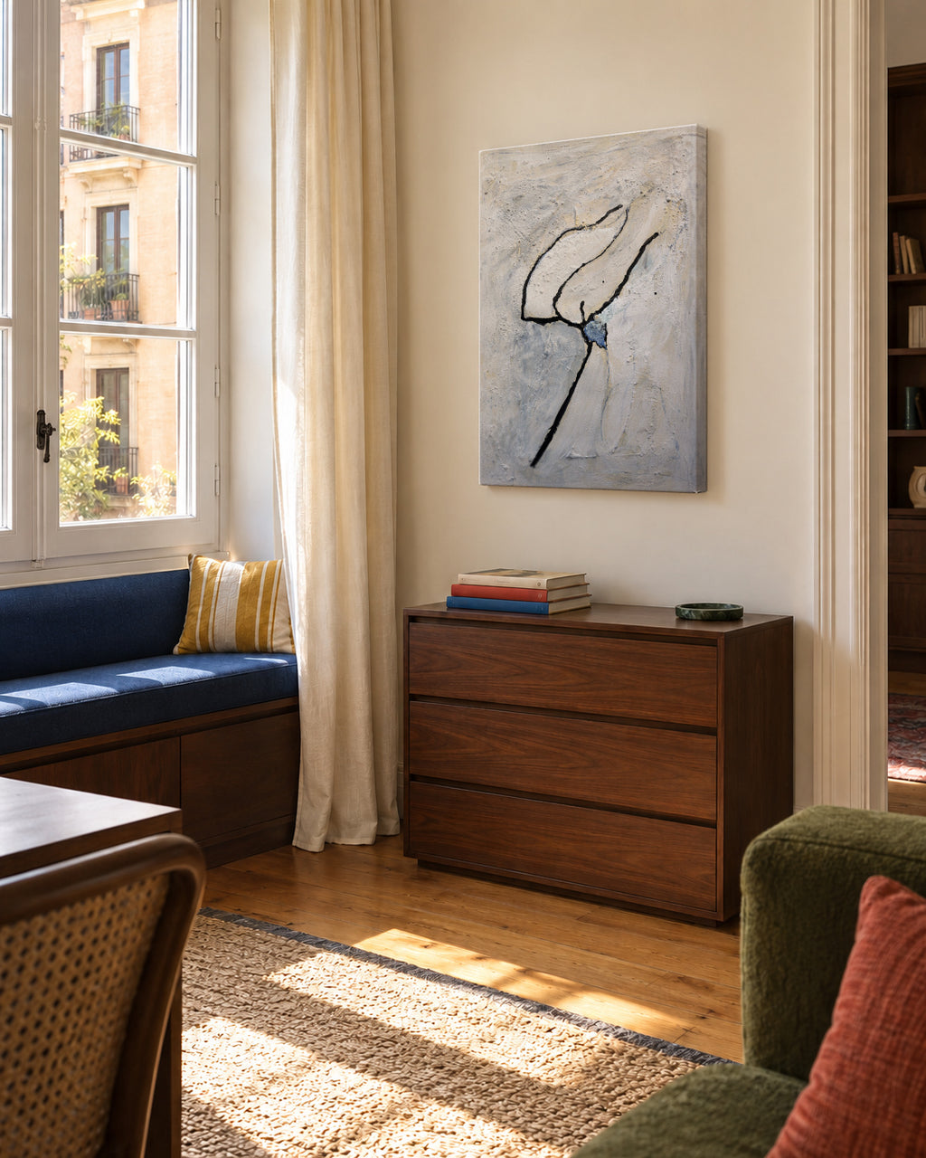 Dogaluz - Unframed canvas in an interior