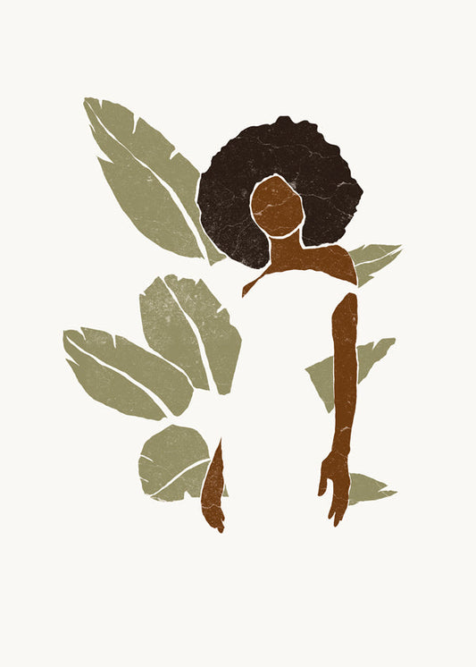 Boho Bird of Paradise Leaves I