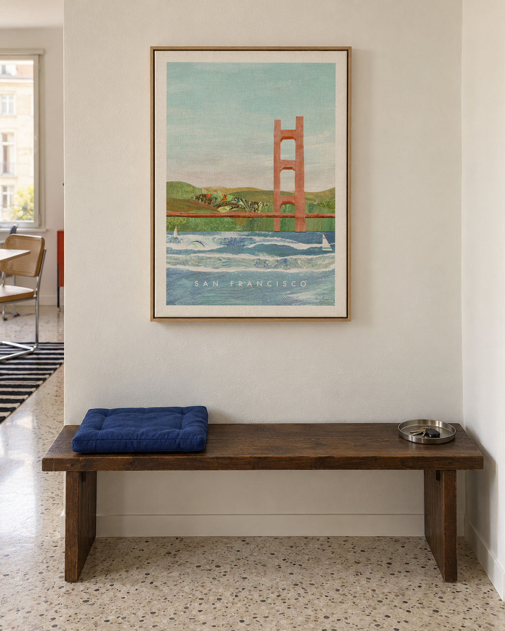 San Francisco II - Framed canvas in an interior