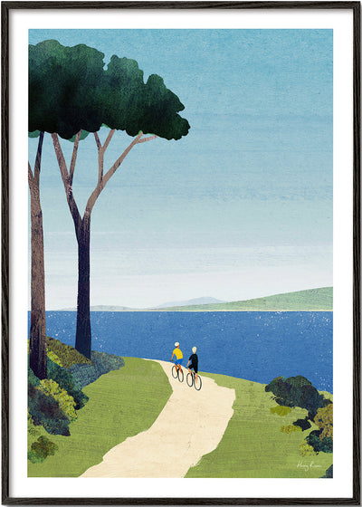 Cycling by the sea