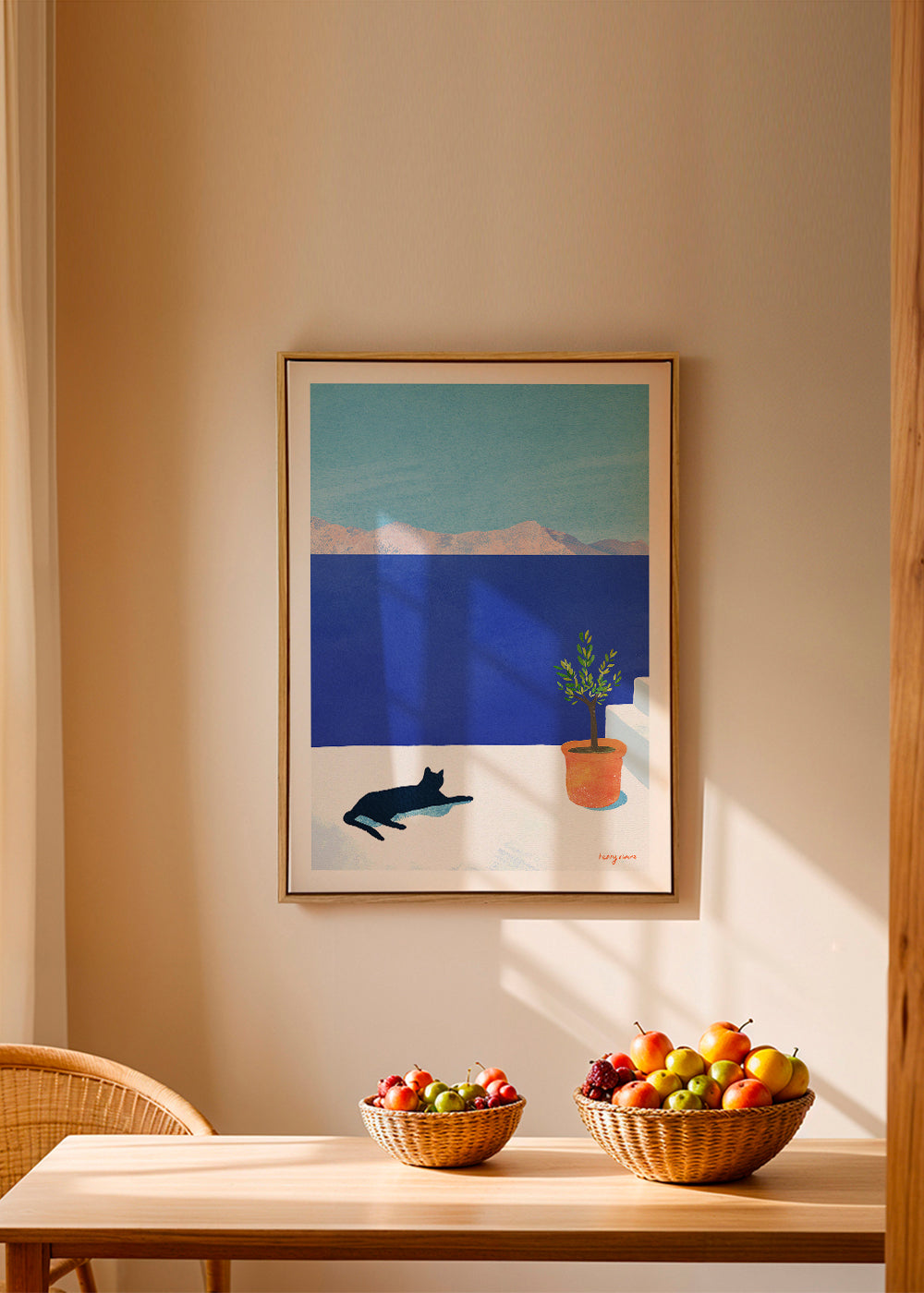 Black cat - siesta on the roof