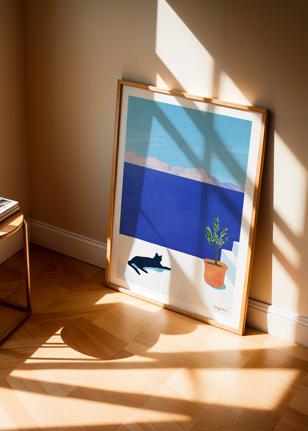 Black cat - siesta on the roof