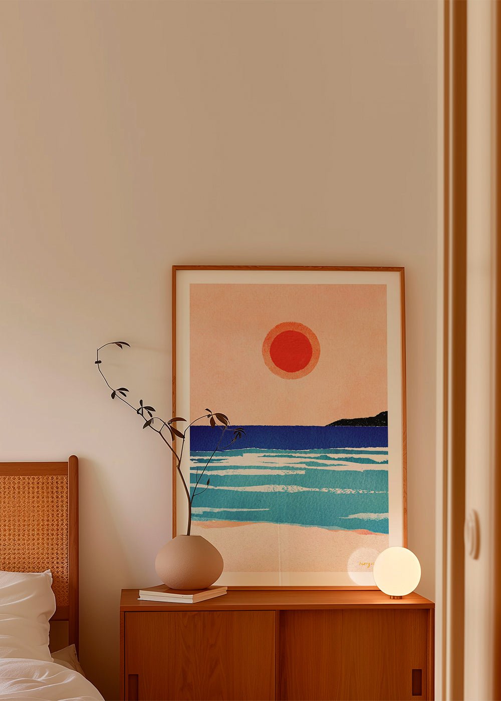 Ocean sunset- minimalist painting