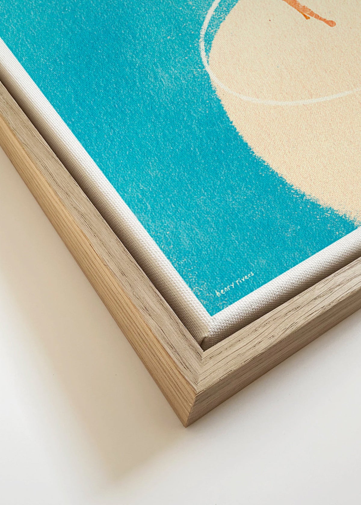 Cuadro de cocina con Gin Tonic ilustrado y figura sentada – Canvas detail