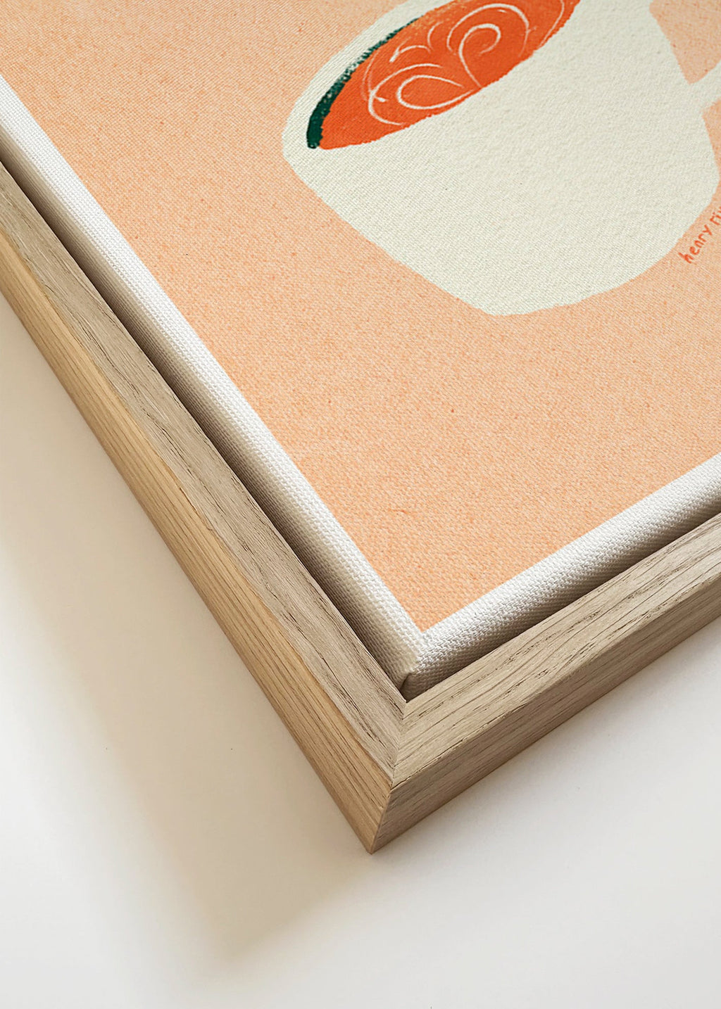 Cuadro de cocina con taza y bañistas – Canvas detail