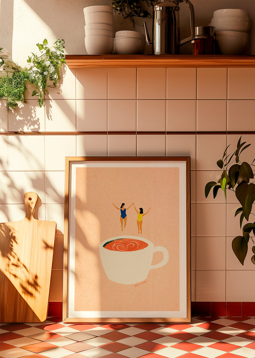 Cuadro de cocina con taza y bañistas – Product3