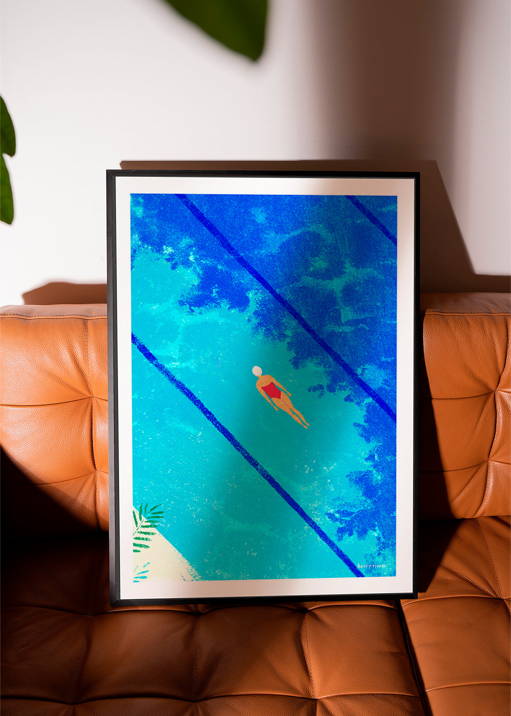 Ilustración nadadora en piscina veraniega – Product3