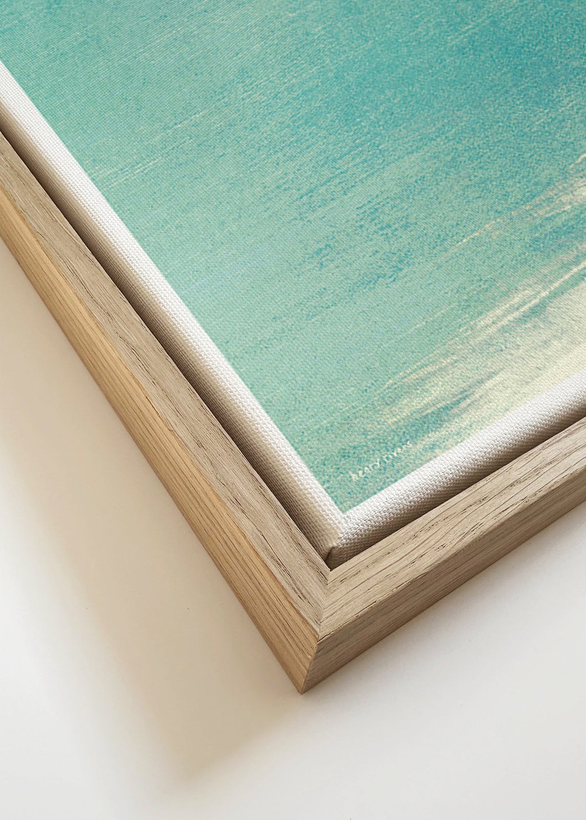 Cuadro de paisaje: bañista en horizonte sereno – Canvas detail