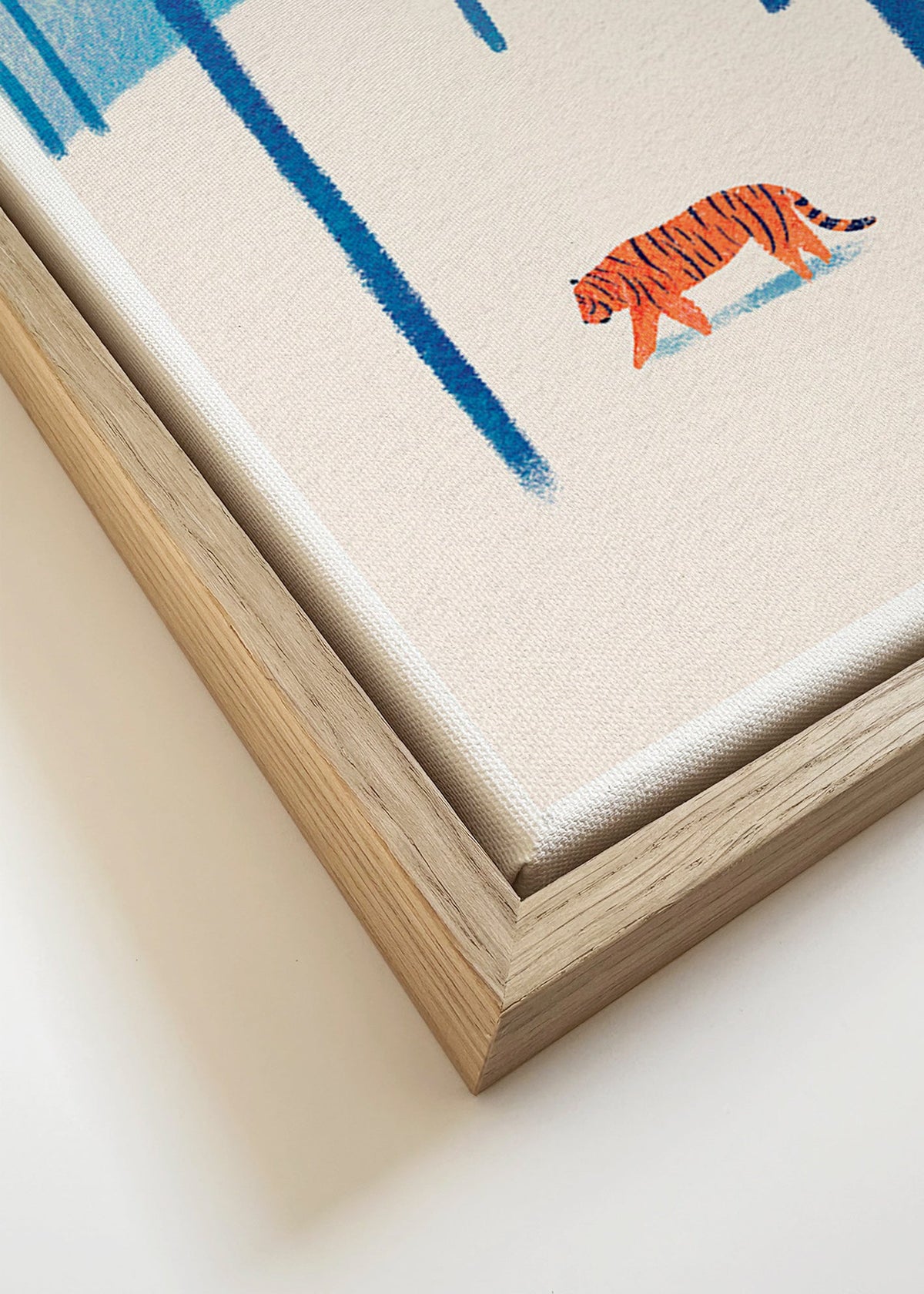 Cuadro tigre en la nieve – Canvas detail