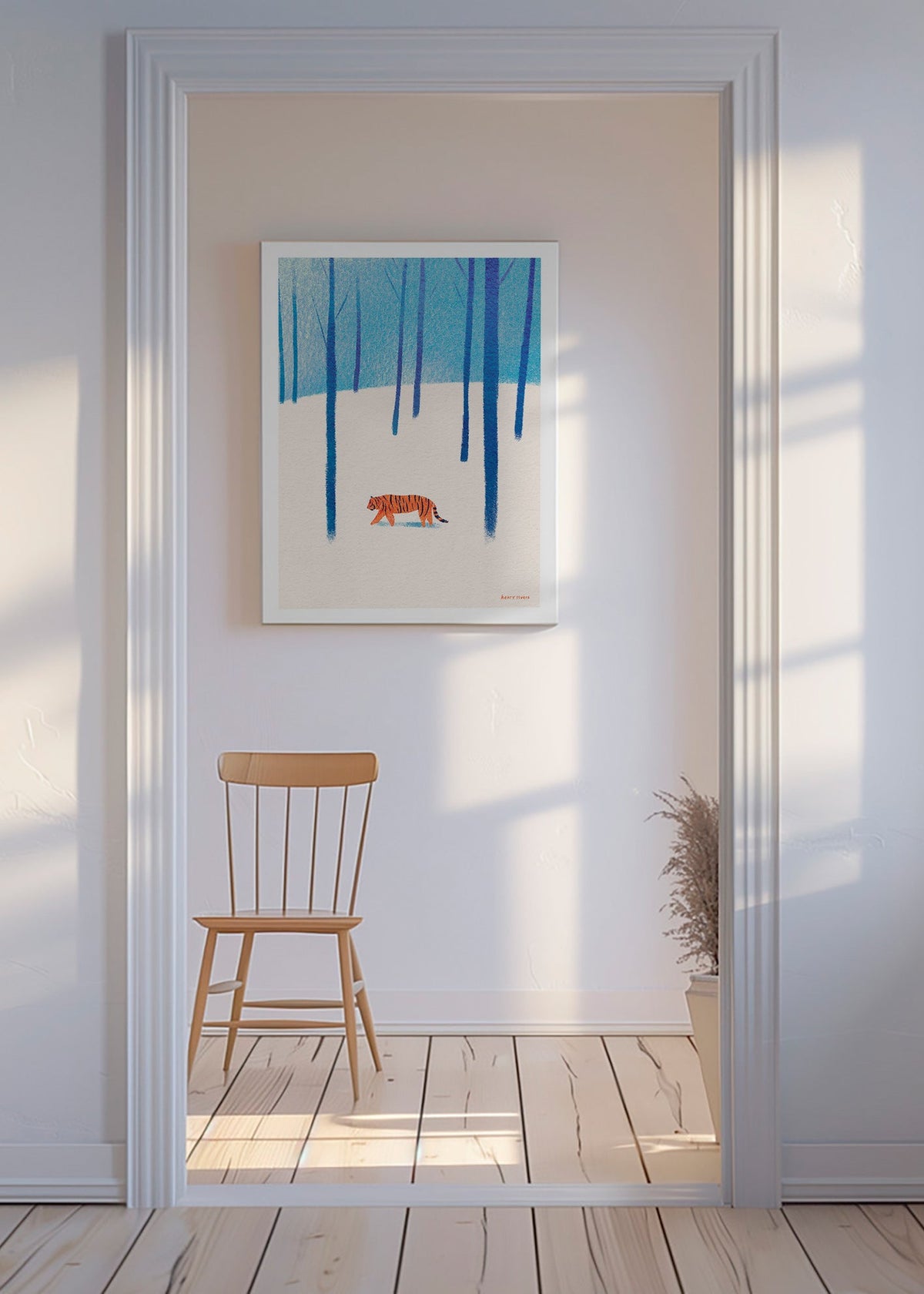 Cuadro tigre en la nieve – Canvas