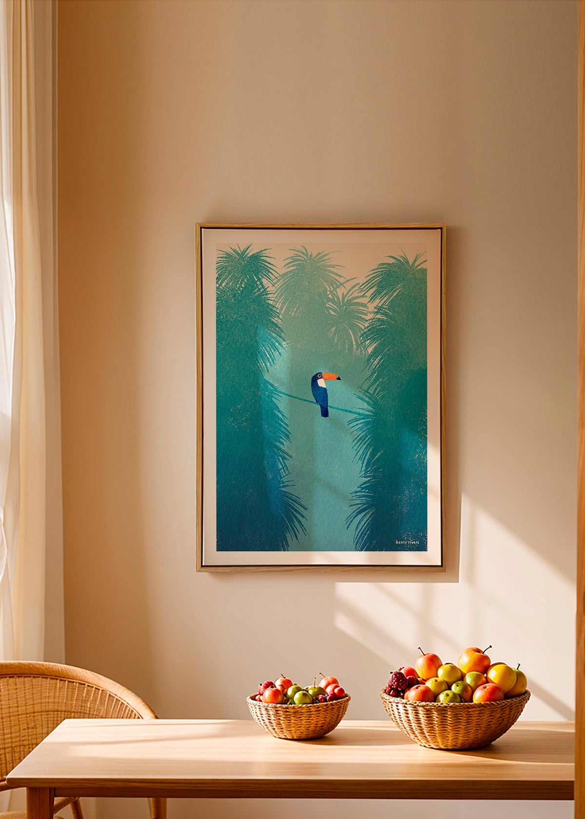 Cuadro tucán sobre rama tropical – Canvas2