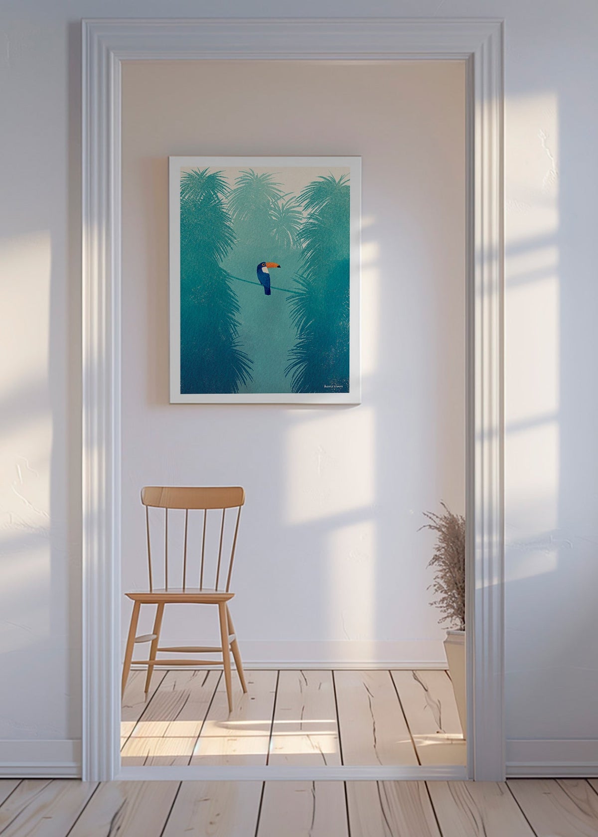 Cuadro tucán sobre rama tropical – Canvas