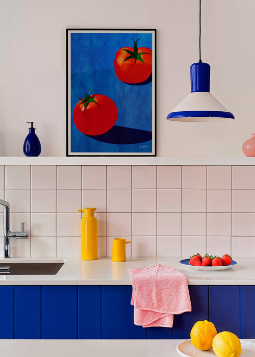 Deux Tomates - Framed poster in an interior