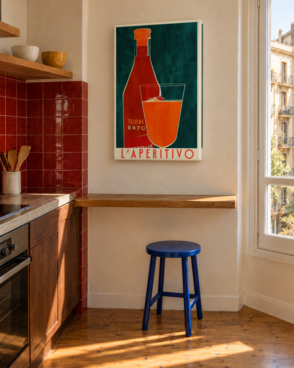L'Aperitivo - Unframed canvas in an interior
