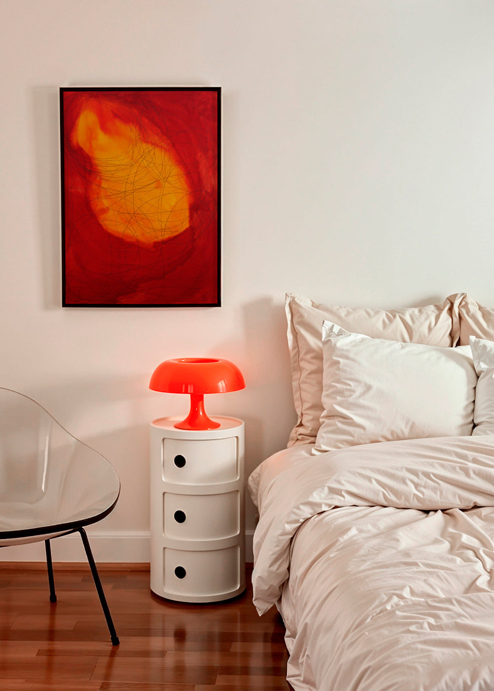Cuadro abstracto en rojo y amarillo – Product1