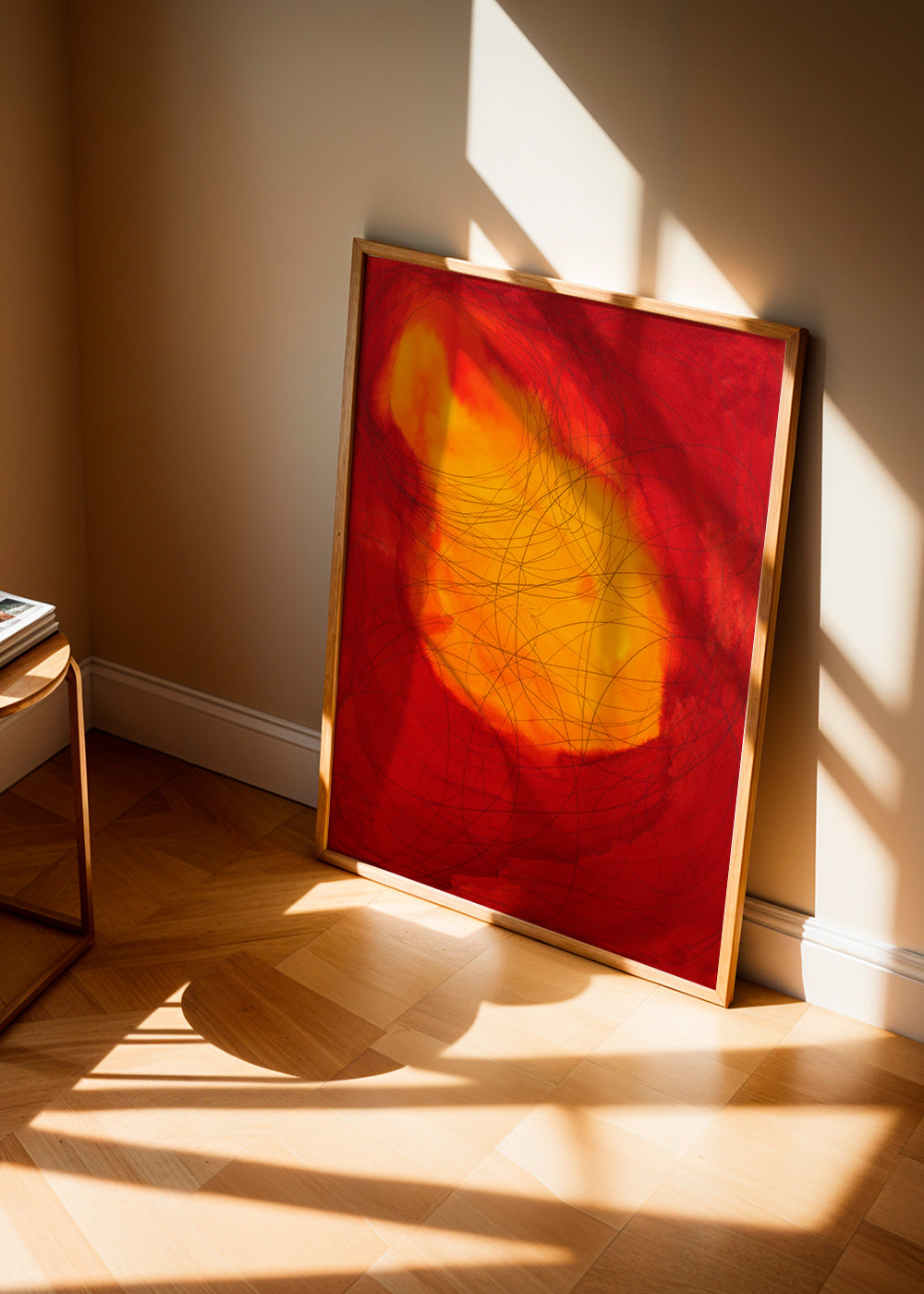 Cuadro abstracto en rojo y amarillo – Product2