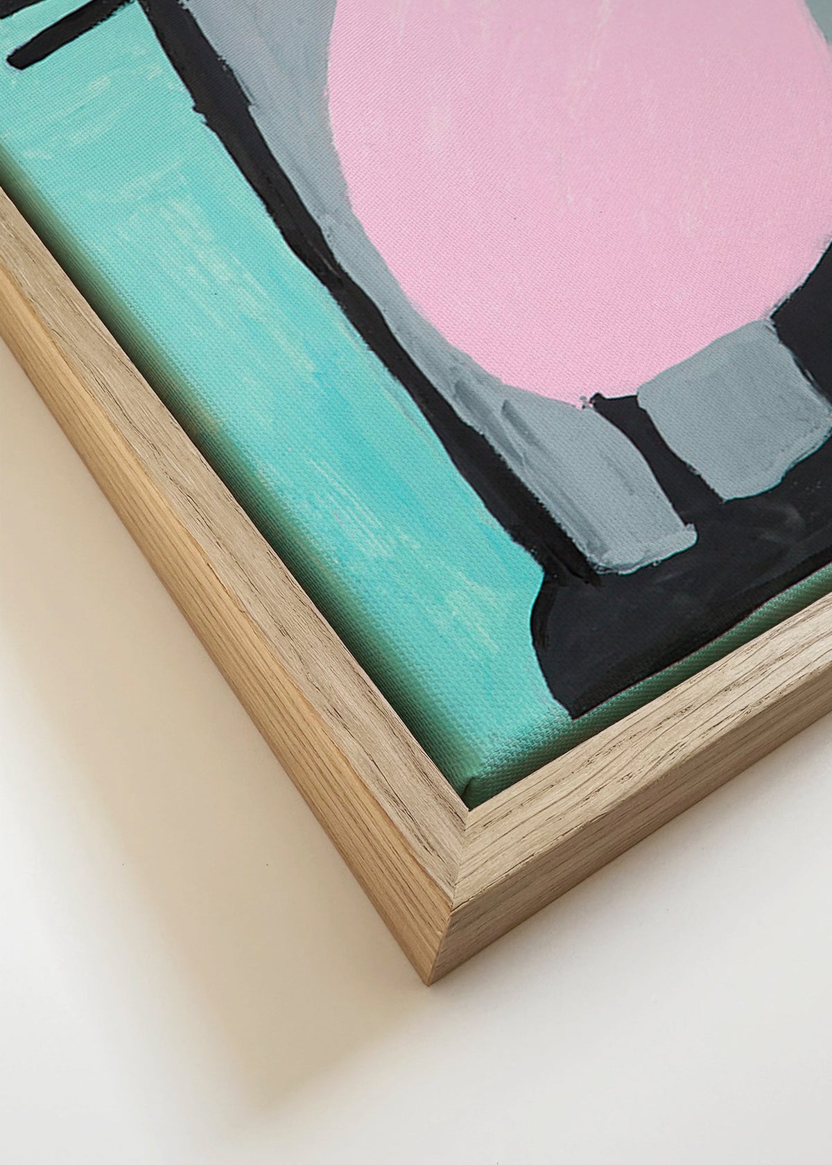 Lámina infantil pingüino rosa simpático – Canvas detail