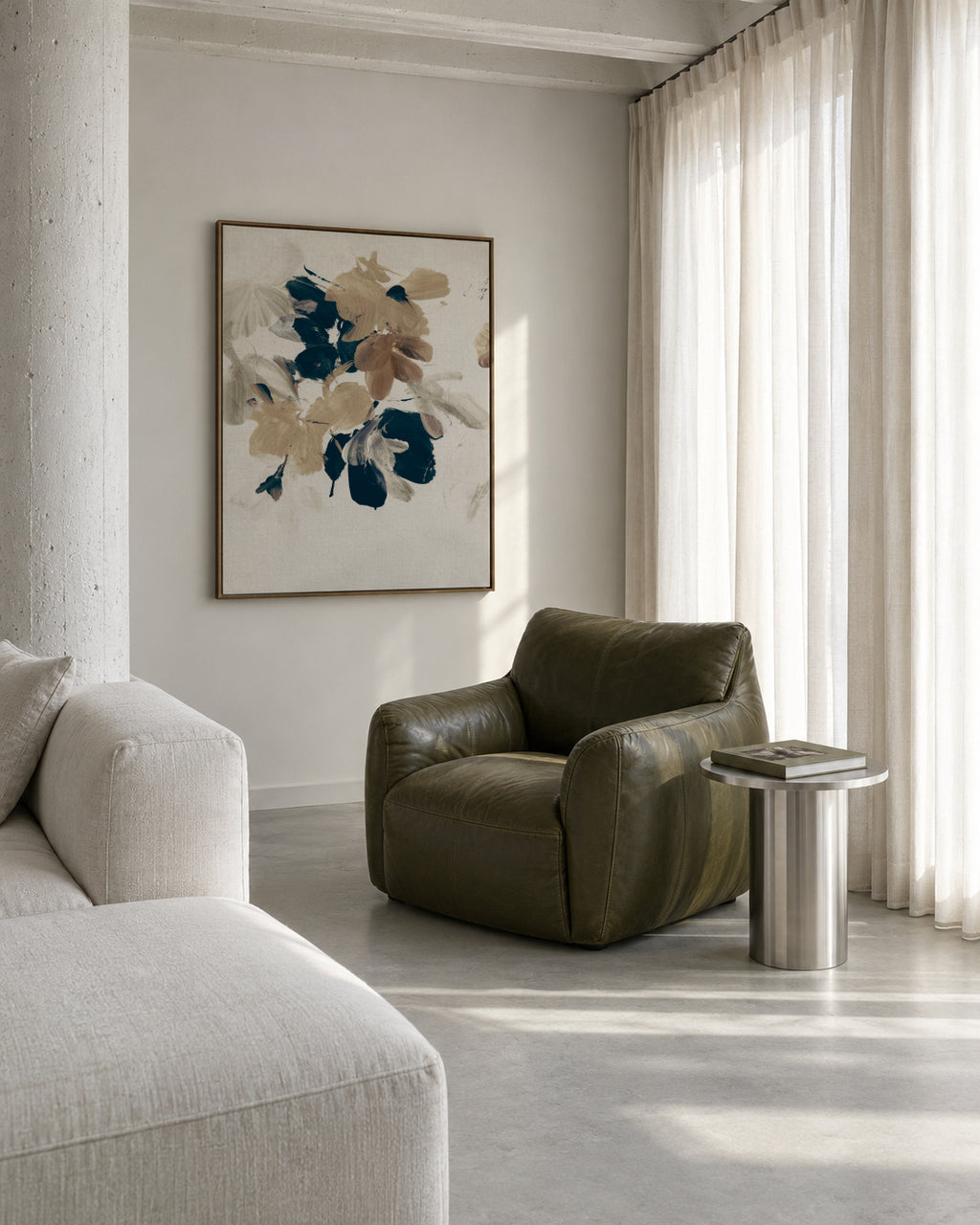 Summer View No2 - Framed canvas in an interior