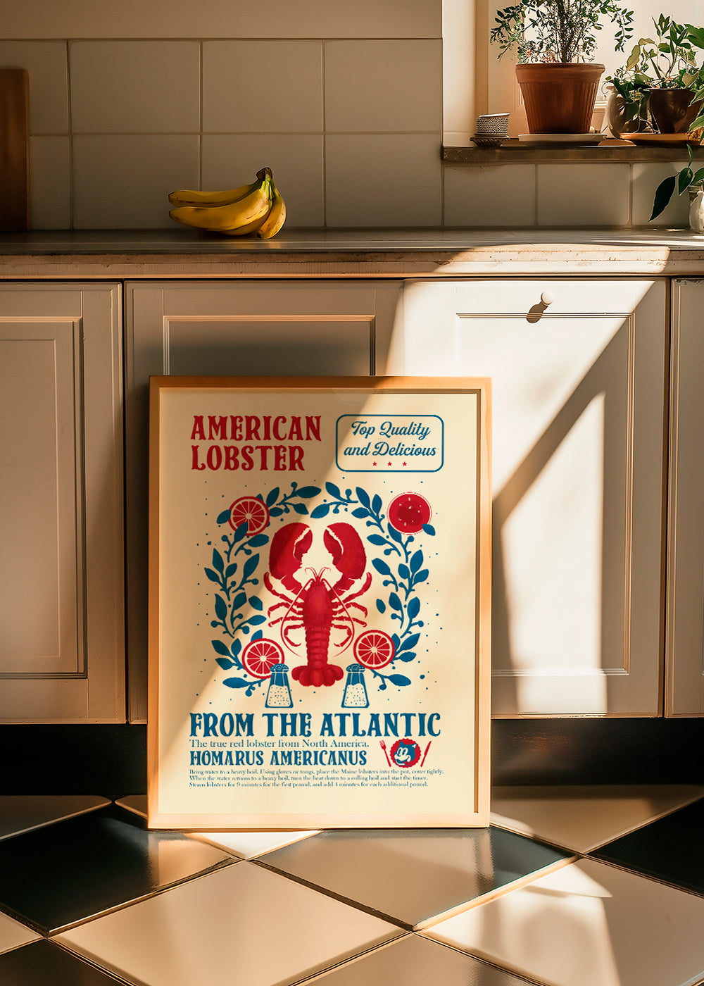 Lobster kitchen print