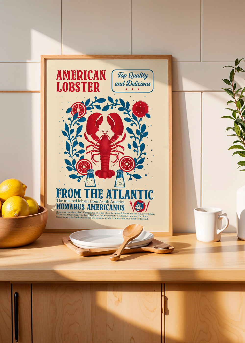Lobster kitchen print