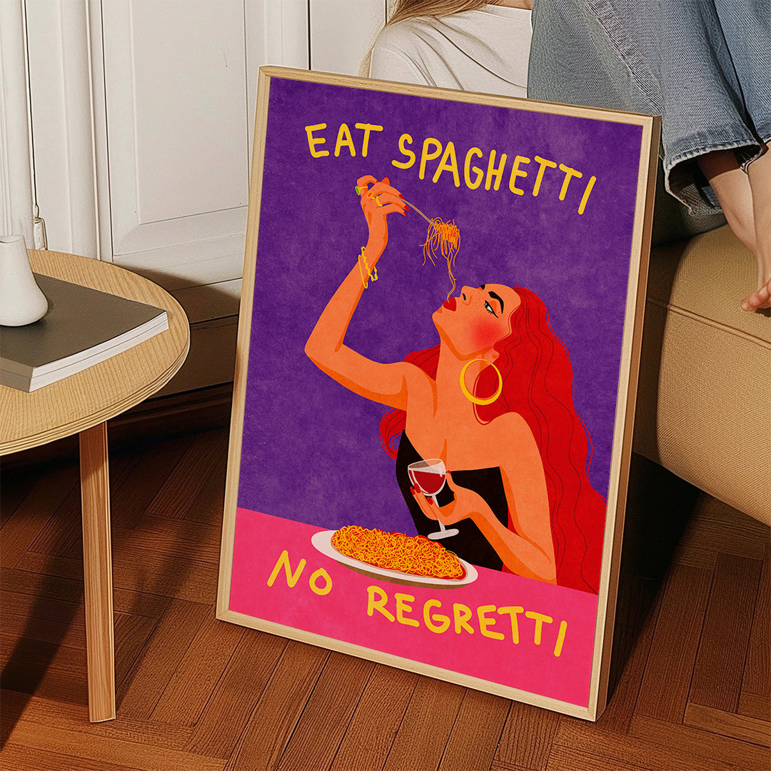 Eat spaghetti no regretti