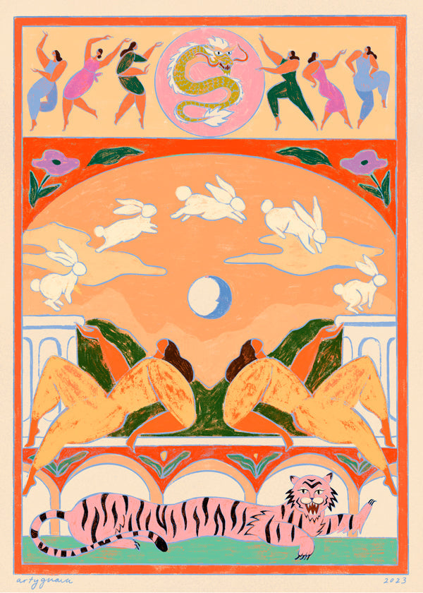 Rabbit Jumps Over the Moon