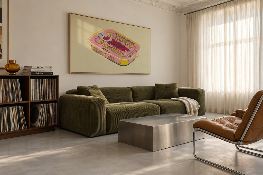 Abba Ansjovis - Framed canvas in an interior