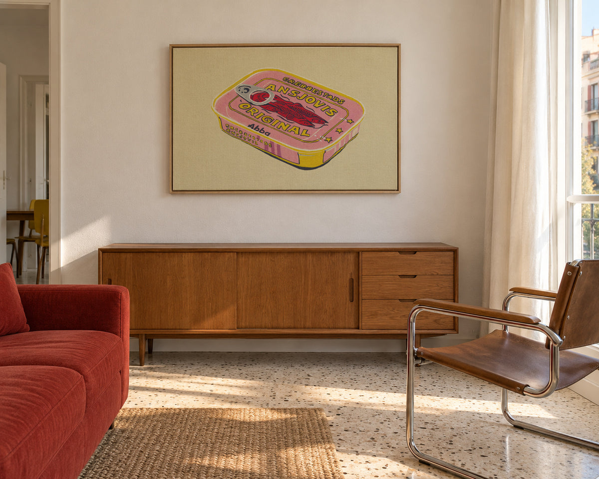 Abba Ansjovis - Framed canvas in an interior