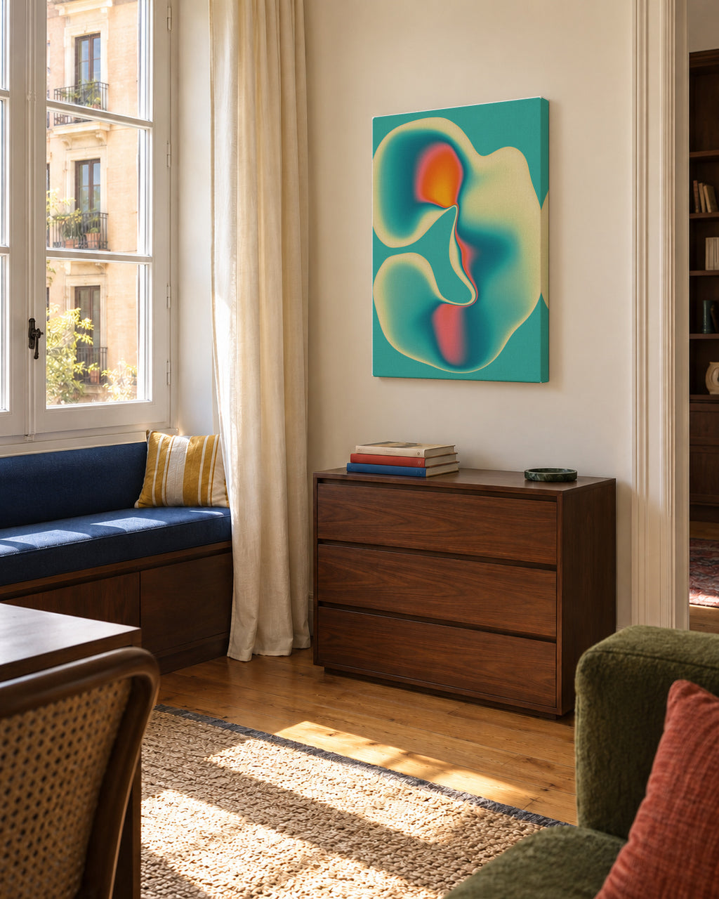 Entropy 2 - Unframed canvas in an interior