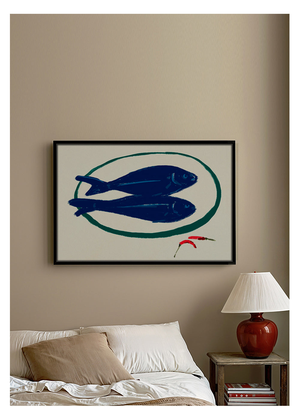Blue fishes still life