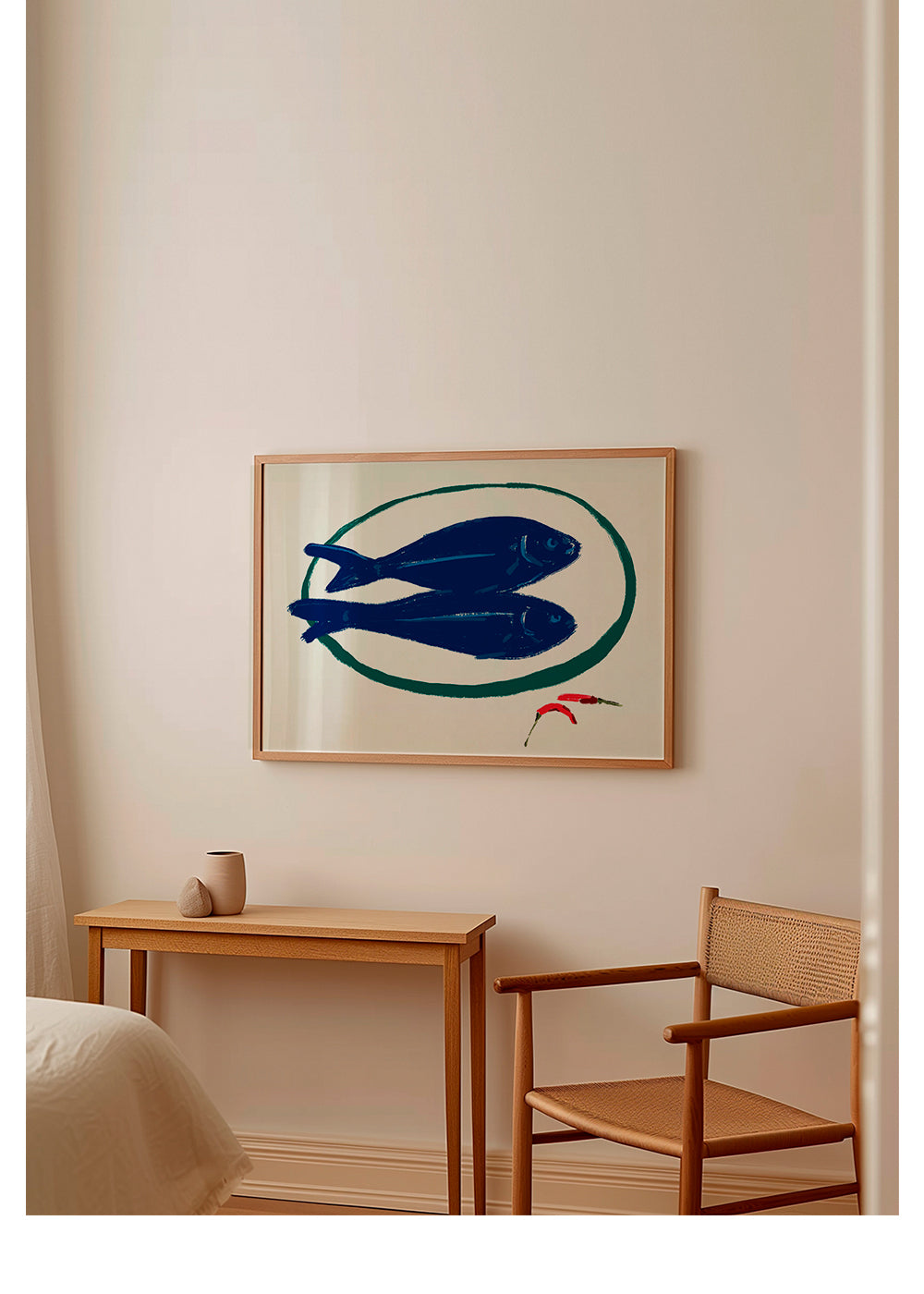 Blue fishes still life