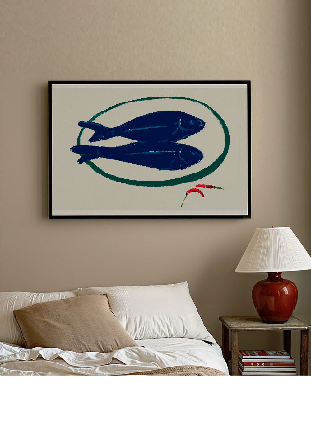 Blue fishes still life