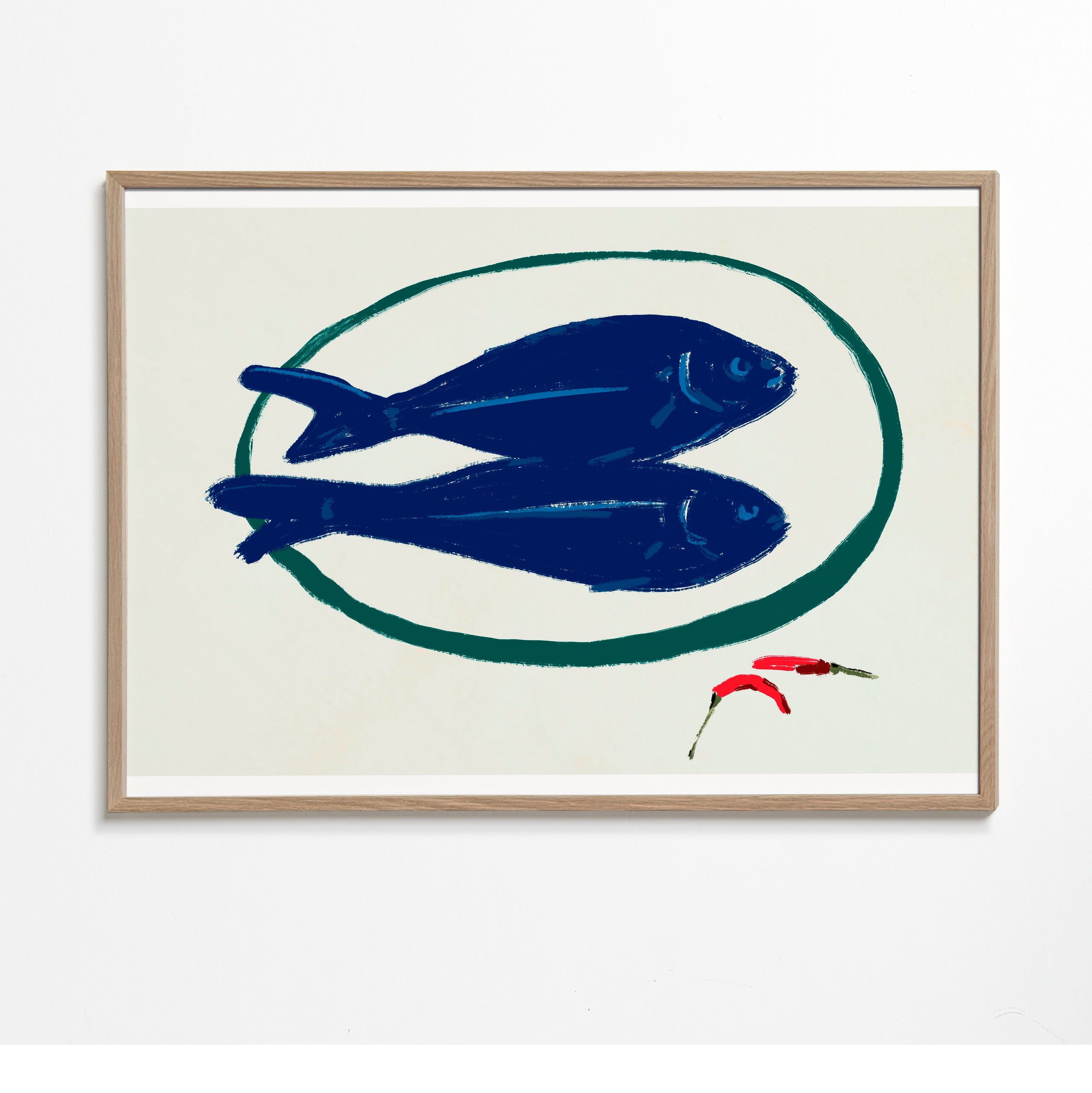 Blue fishes still life