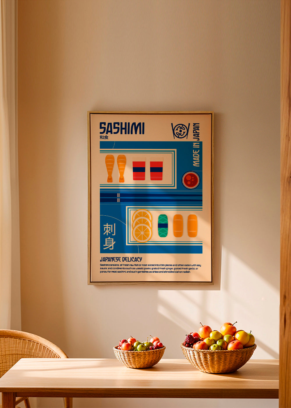 Sashimi Japanese Food Print - Retrodrome