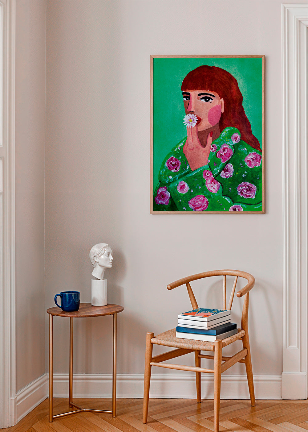 Woman Smoking a Flower