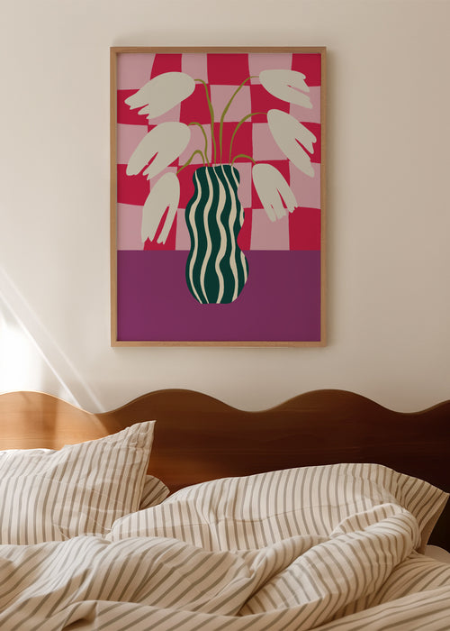 Blossoming Beauties - Framed poster in an interior