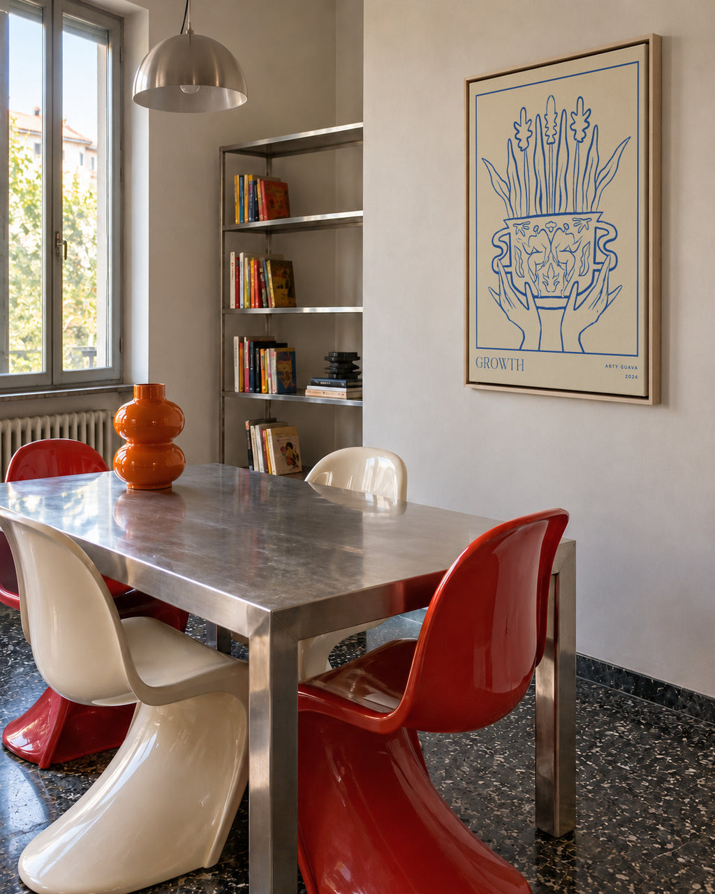 Vessel Collection : Growth (LineArt) - Framed canvas in an interior