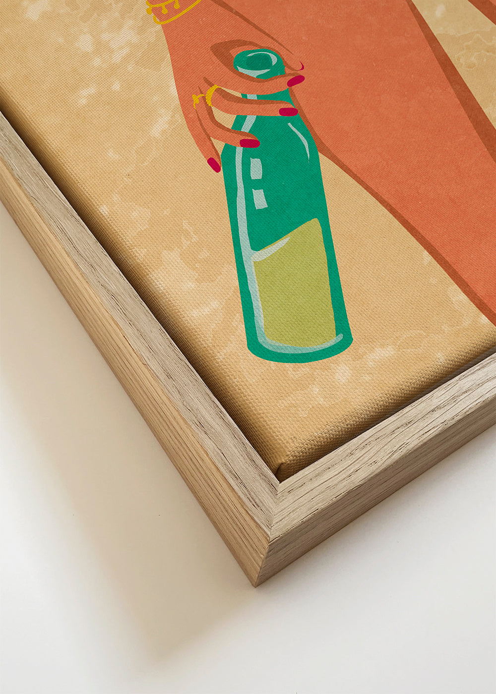 Girl with wine at the beach