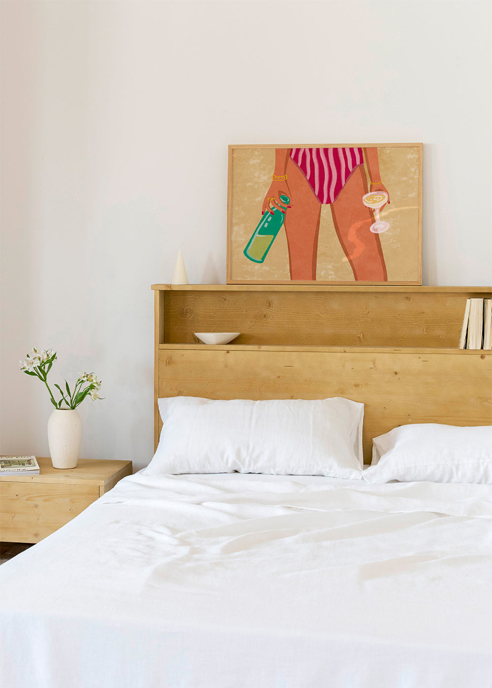 Girl with wine at the beach